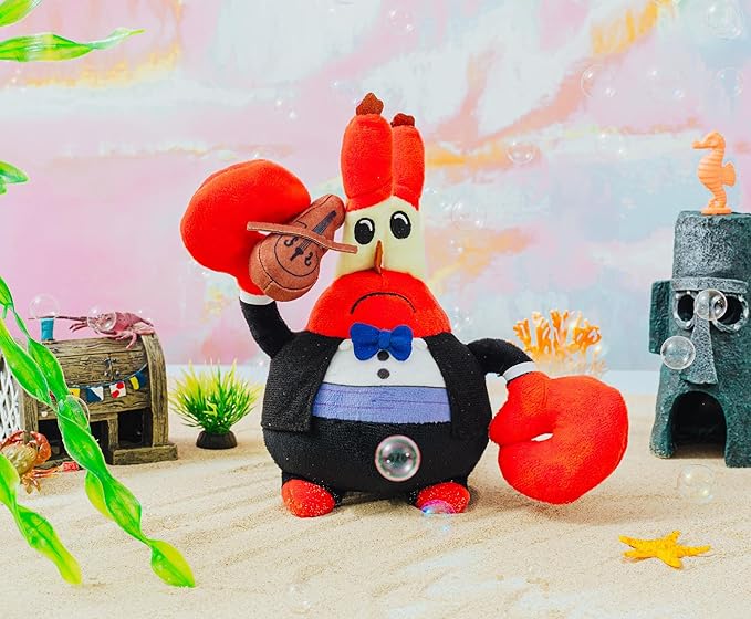 Nickelodeon Spongebob Squarepants Mr. Krabs World's Smallest Violin 10-Inch Collector Plush Toy, Large Soft Stuffed Animal