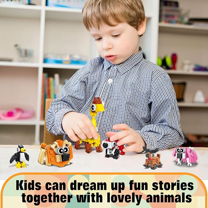 Party Favors for Kids- 30 Pack Animals Building Blocks Set, Goody Bags Stuffers, Small Toys for Kids Prizes, Christmas Birthday Party Favors Return Gifts for Boys Girls Age 6-8-12+