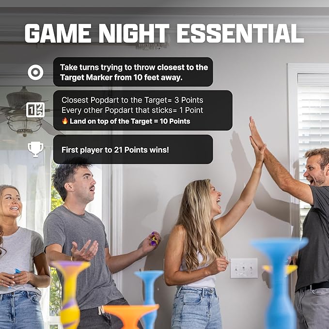 Popdarts PRO Pack Game Set (Silver & Gold) - Indoor, Outdoor Suction Cup Throwing Game - Competition with a POP…