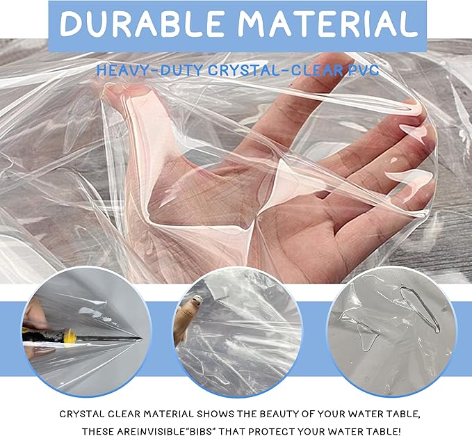 Kids Water Table Cover, Fit Step2 Rain Showers Splash Pond Water Table Waterpark Play Table Cover Outdoor Toys Cover - (Cover Only) Transparent PVC (Transparent)