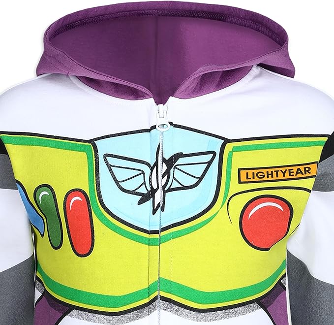 Disney Toy Story Woody or Buzz Lightyear Boys Zip Up Hoodie for Toddler and Little Kids