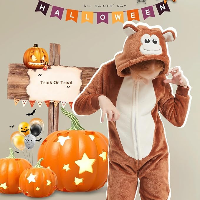 SWEETXIN Unise Kids Jumpsuit Cosplay Onesie One Piece Suit for Girls Boys Halloween Character Costume Dress Up Party