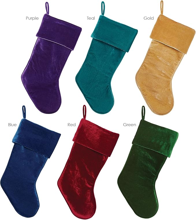 Personalized Planet Gold Velvet Christmas Stocking with Custom Name Embroidered | Family Stockings | Festive Holiday Home Décor | Ready to Hang