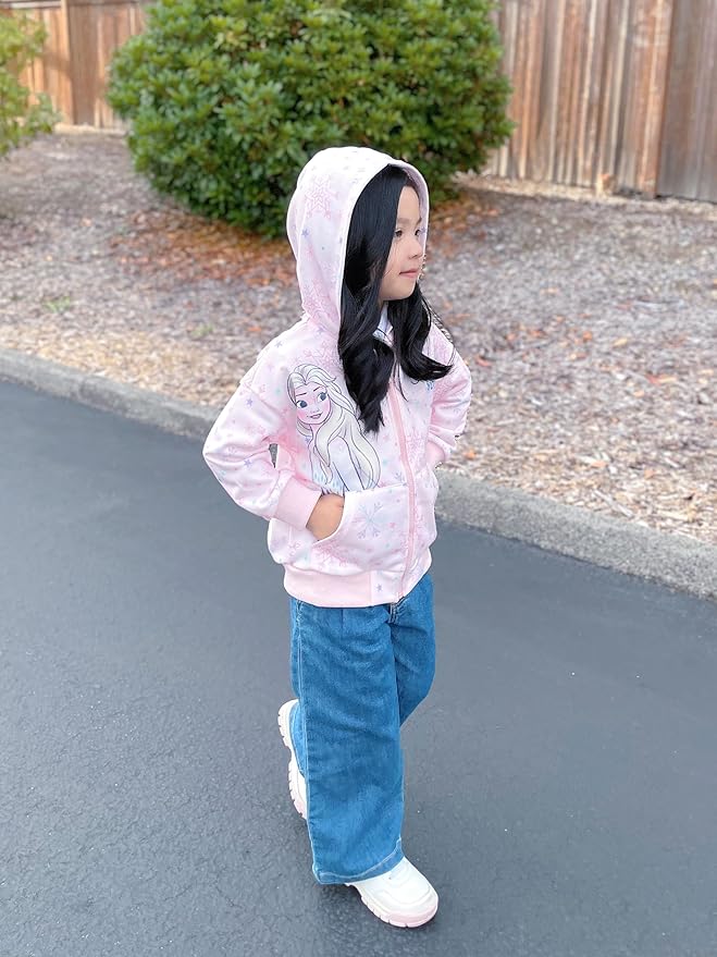 Disney Frozen Stitch Princess Minnie Mickey Spiderman Girls/Boys Zip Up Hoodie Fall Zipper Sweatshirt Jacket Toddler-Big Kid