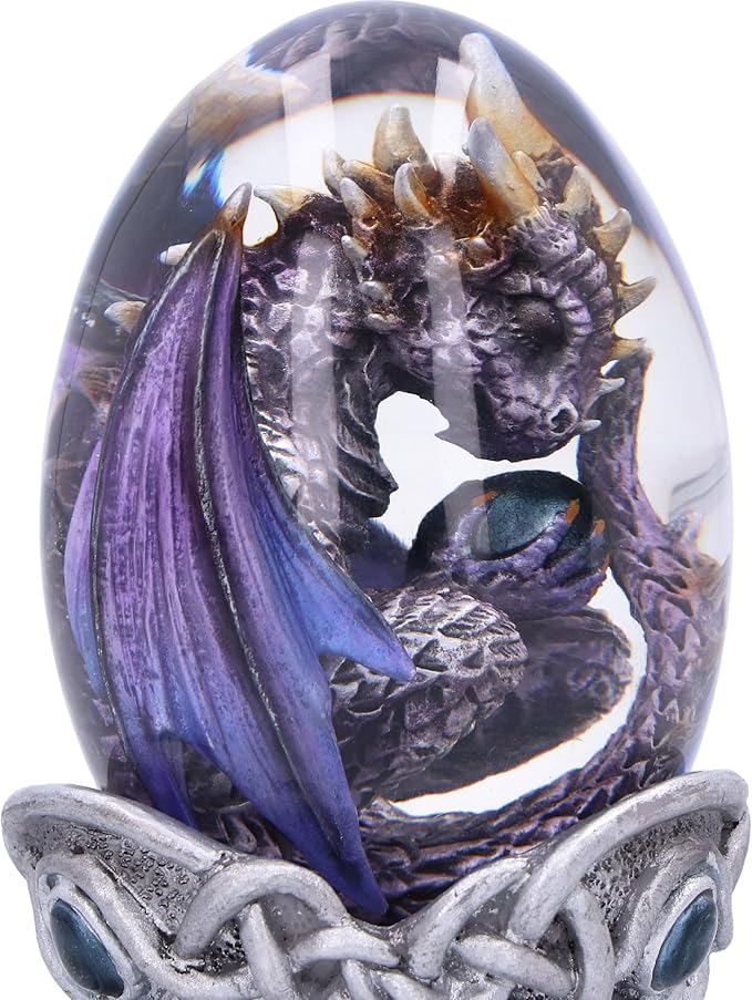 Nemesis Now Elemental Dragonlings, Glass Egg Figurine, Cast in The Finest Resin, Expertly Hand-Painted - Air