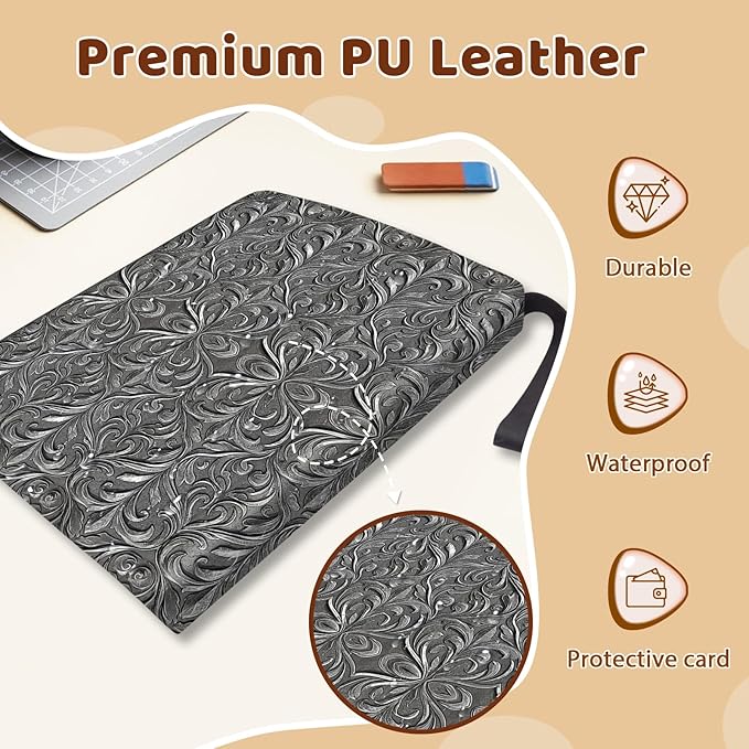 900 Pocket Card Binder, Trading Card Binder with 50 Durable 9-Pocket Pages, Non-3D Dragon Design on Pocket Card Packs, Christmas Birthday Gifts for Zipper Closure Collector's Album