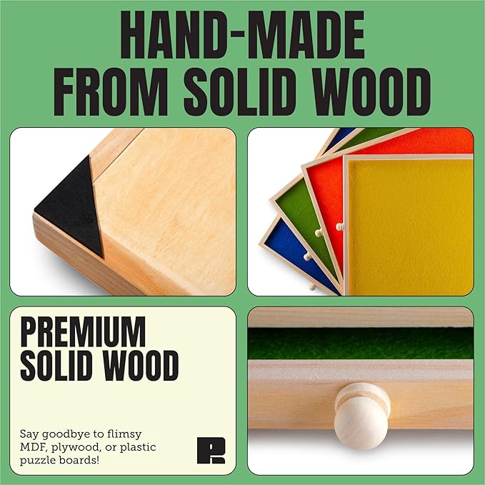 Puzzle Ready Puzzle Board with Drawers & Cover Mat - 1500-Piece Wooden Jigsaw Table - 37" X 28" Portable Board with Lazy Susan for Puzzlers - Colorful Puzzle Table Trays for Sorting