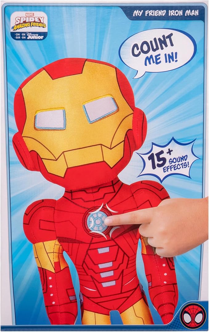 Marvel Spidey and His Amazing Friends My Friend Iron Man Feature Plush - 16-Inch Talking Plush with 16 Unique Phrases