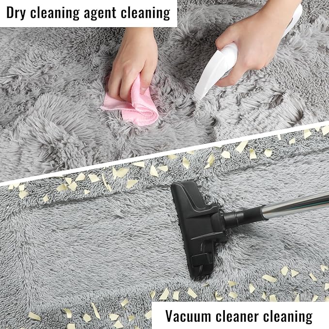 PAGISOFE Ultra Soft Fluffy Area Rugs for Bedroom Boys,Silver Rugs Carpets for Kids Room,Soft Plush Furry Bedside Rug,Non-Slip Floor Fuzzy Rugs,4x6 Ft