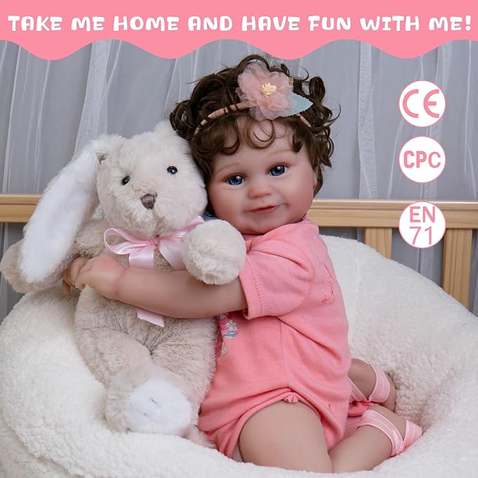 Milidool Realistic Reborn Baby Dolls That Looks Real-Lifelike Soft Body Newborn Baby Dolls, Real Looking 20 Inch American Girl Doll Handmade Real Life Baby Dolls Gift for Kids Age 3+