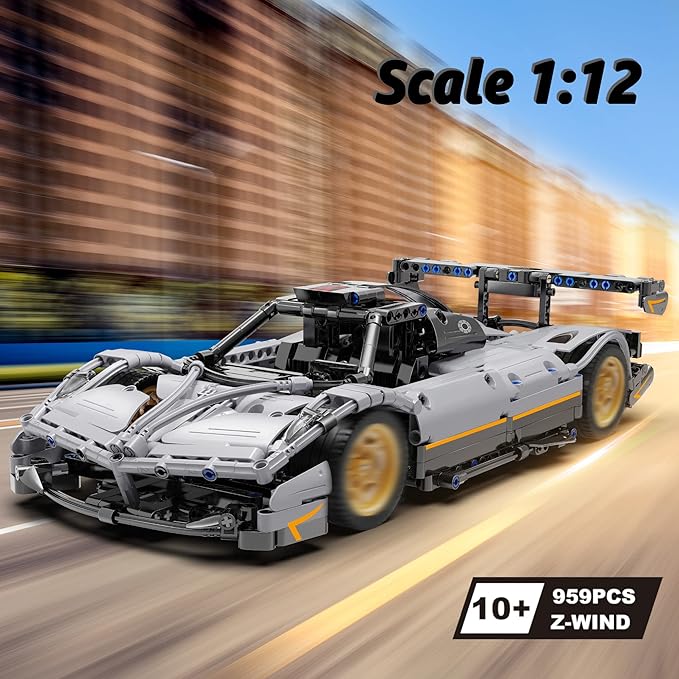 Collectible Model Car Kits for Adults to Build – Car Models Kits to build for Adults and Kids- Model Car Building Set 1:12 Scale with 959 Pieces - Great Birthday Gift for Adults, Teenagers and Kids
