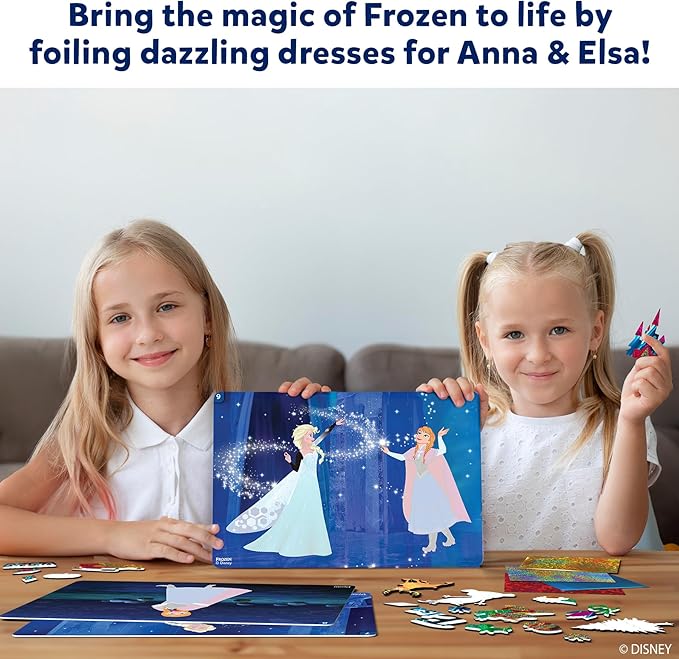 Skillmatics Foil Fun - Disney Frozen, Mess-Free Art, Craft Kits & Supplies, DIY Creative Activity, Travel Toys, Christmas Gifts for Fans of Elsa, Anna, Olaff, Girls, Boys, Ages 4, 5, 6, 7, 8, 9