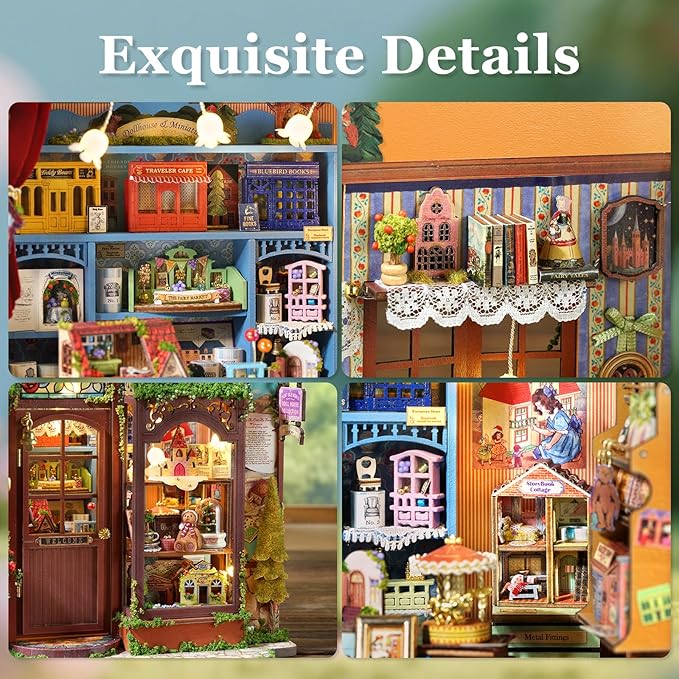 Miniature House Kit, Dollhouse Kit, Miniature Kit, DIY Mini House Building Kit for Adult Teen, Fairy Tale Wonderhouse Dollhouse Shop