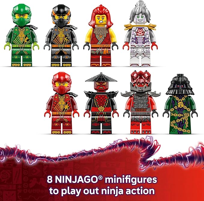 LEGO NINJAGO Arc Dragon of Focus Battle Playset - Kids Toy for Ages 9 and Up - Birthday Gift Idea for Boys and Girls - Dragons Rising Toy with 8 Ninjago Minifigures - 71836