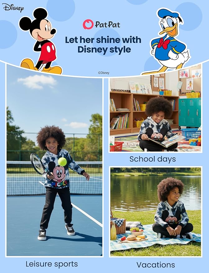 Disney Lilo & Stitch Minnie Mickey Spiderman Frozen Elsa Boys/Girls Hoodie Sweatshirt Graphic Pullover Tops Toddler-Big Kid