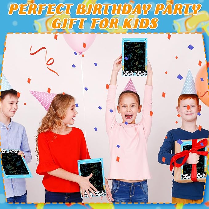 Nezyo 12 Pack Large Toy Party Favors LCD Writing Tablet for Kids 8.5 Inch Cartoon Toys Drawing Tablet Erasable Reusable Electronic Drawing Pads for Birthday Party Supplies Gifts Goodie Bags Stuffers