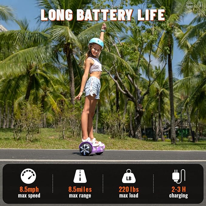 Scooter, Bluetooth Speakers and LED Light-Up Wheels, APP Control, Dual 250W Motors, 8.5 mph Max Speed & 8.5 Miles Max Range, Gifts for Kids Adults Girls Boys