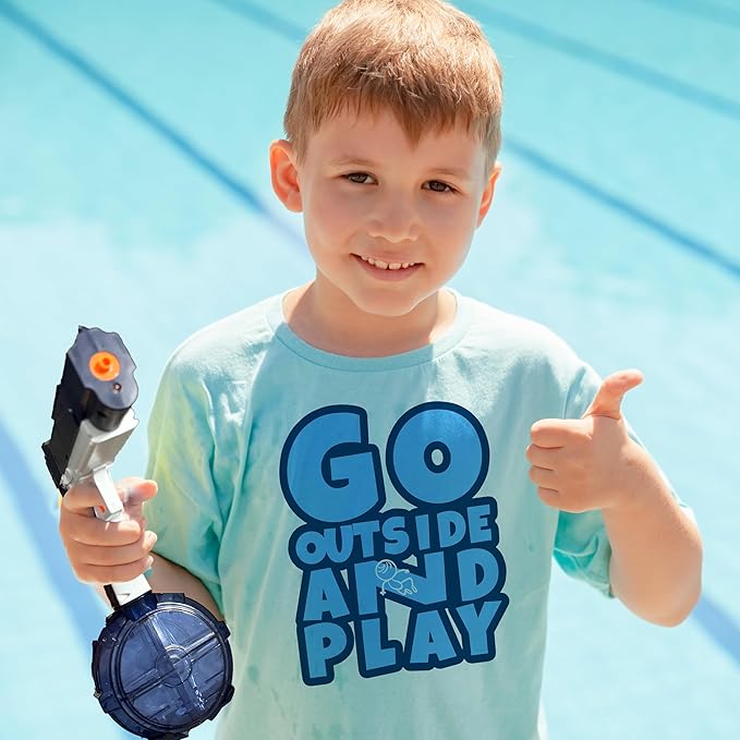 GOAP Electric Water Gun 2 Large Capacity Clips, Rechargeable Battery, Kids & Adults Squirt Gun