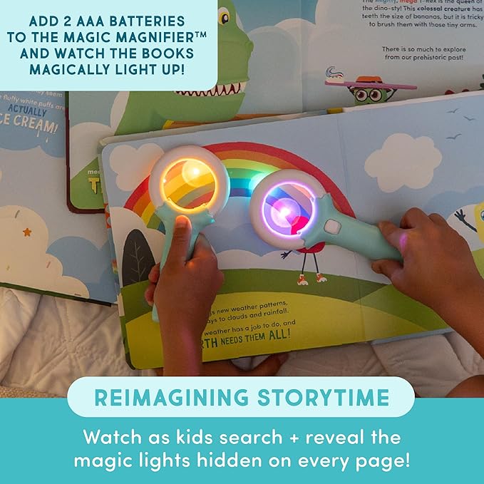 Glo Pals Blair Bath & Bedtime Bundle - Light Up Bath Toy with 1 Interactive Book, 2 Light Cubes & 1 Magic Magnifier - Toddler Bath Toys Set with Storybook Character - Educational Kids Bath Time Fun