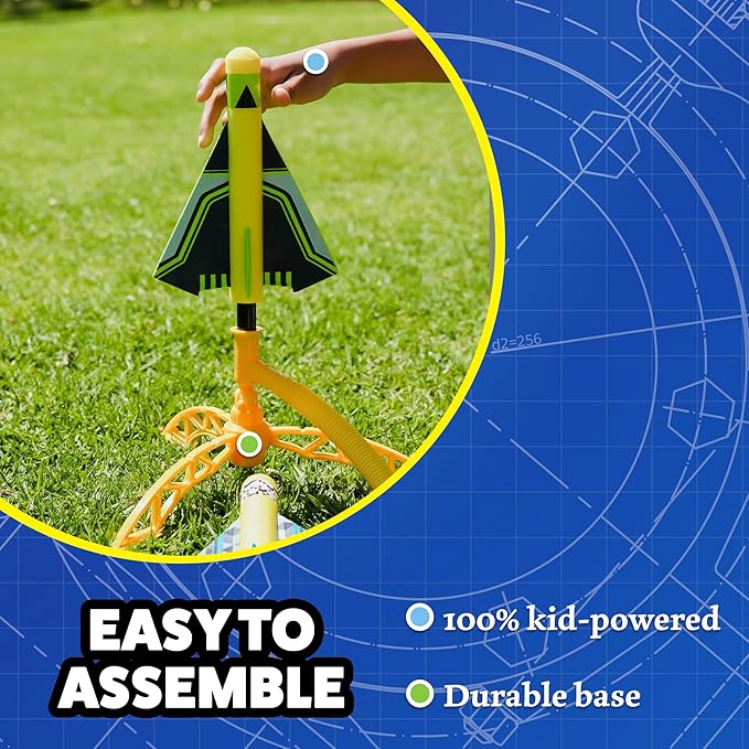 Stomp Rocket Stunt Airplane Refill - Looper Plane Launcher for Kids - Airplane Soars Over 100 Feet - Fun Outdoor Toys & Gift for Boys or Girls