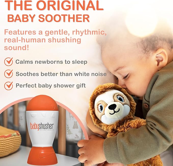 Baby Shusher Portable Sound Machine - White Noise Sound Machine, Baby Soother for Sleeping, Newborn Essentials for Crib, Battery Operated Hush, Travel Friendly - 1 Count
