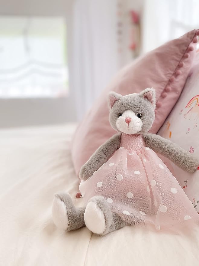 MON AMI Celeste Cat Stuffed Doll – 15”, Soft Plush Animal Doll, Use as Toy or Room Décor for Kids of All Ages