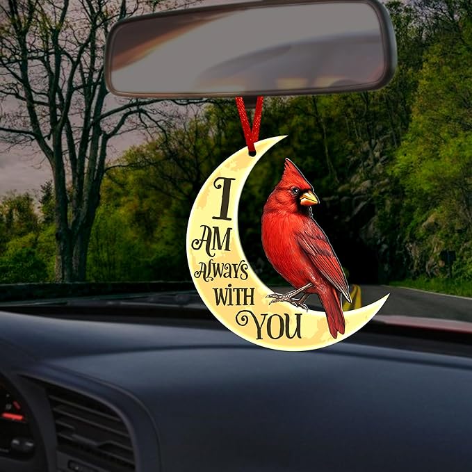 Memorial Cardinal Christmas Ornaments 2025 - Red Cardinal Suncatcher Ornament for Tree Decorations - Sympathy Gifts for Loss of Loved One, Memorial Gifts for Loss of Dad Mom Women Men