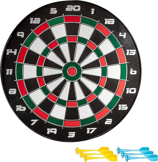 Franklin Sports Magnetic Soft Tip Dartboard Set - Indoor Dart Board + Darts Set for Family + Adults - Magnetic Board + (6) Darts Included