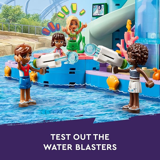 LEGO Friends Heartlake City Water Park Summer Toy Building Set for Kids, Creative Play for Girls and Boys Ages 8 Years and Up, Includes 3 Mini Dolls, a Micro Doll, 3 Water Slides and Whirlpool, 42630