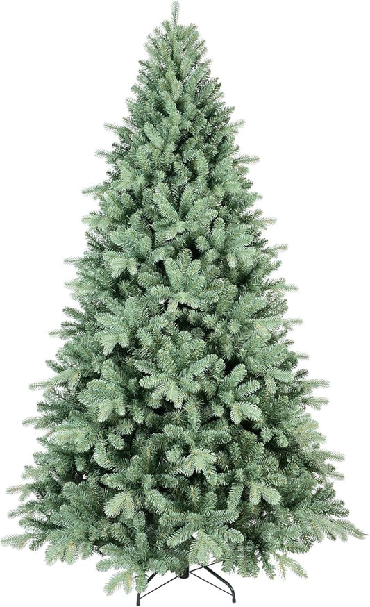 Spruce Christmas Tree 7ft, Premium Artificial Hinged Christmas Tree with 1845 PE & PVC Branch Tips，Xmas Trees for Home, Xmas Decoration