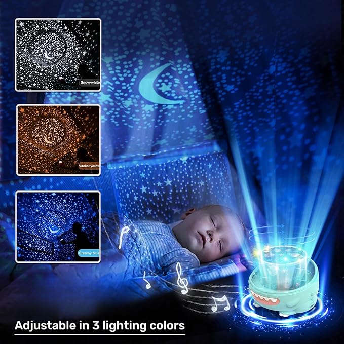 Dinosaur Toys for Kids 3-5, Dino Projector Baby Toys 6 to 12 Months, Christmas Birthday Party Xmas Gifts for 1-12 Year Olds Boys Girls Toys, Baby Toddler Children Kids Bedroom Decor