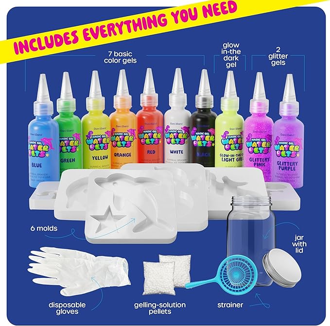 Aqua Fairy Water Gel Kit for Kids - Magic Elf Toy Kits - Waters Pets - DIY Squishy Maker Set - Craft for Kids - Make Your Own Squishies Toys Crafts for Boys & Girls