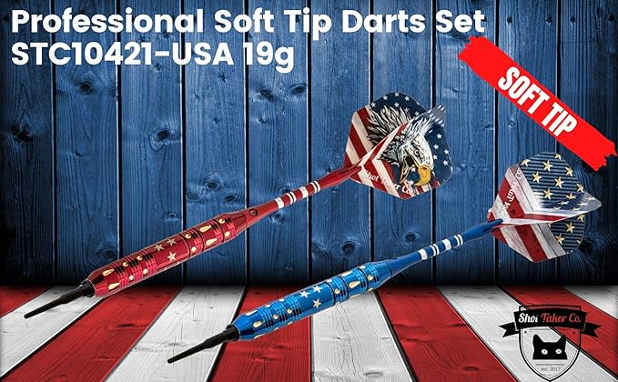 Soft Tip Darts Set - Professional Darts for Electronic Dartboard - Includes Brass Barrels + Plastic & Aluminum Shafts + Rubber O'Rings + Flights + 50PC 2BA Tips + Wrench