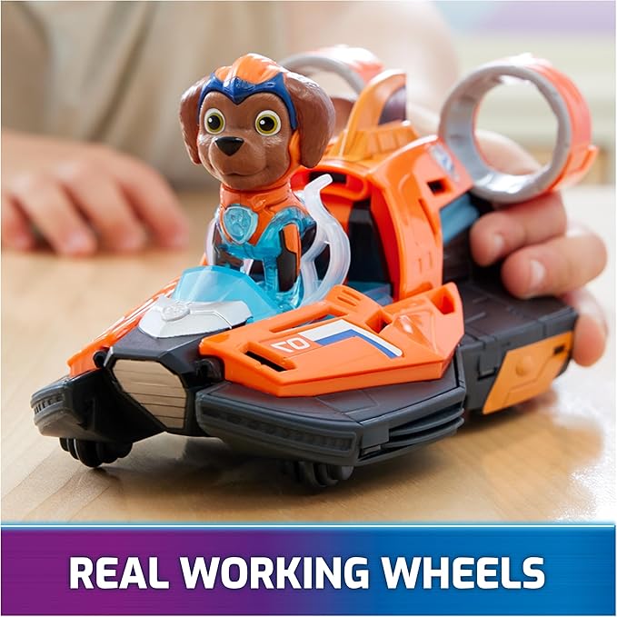 Paw Patrol: The Mighty Movie, Toy Jet Boat with Zuma Mighty Pups Action Figure, Lights and Sounds, Kids Toys for Boys & Girls 3+
