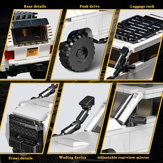 4Runner SUV SR5PRO Car Building with Container Display Box(540PCS) Adult Collectible Model Cars Kits to Build,Compatible with for Ages 8-16 Boys Kids Hobbyist&Collector