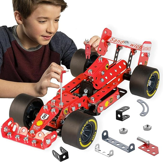 STEM Model Car Building Kit - DIY Science Projects Toys for Kids Ages 8-12-16, Fun Assembly Erector Toys Sets Model Car Birthday Gift for Kids Girls Boys 8 9 10 11 12 Years Old