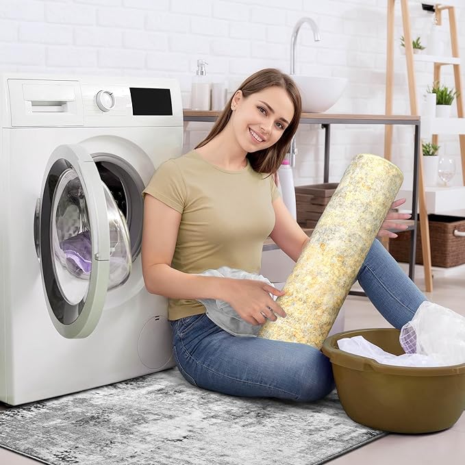 Ompaa Living Room Rug 6x9 Area Rug Washable Boho Carpet Non Slip Abstract Vintage Indoor Large Rugs for Bedroom, Classroom, College Dorm, Farmhouse, Dining Room, Kids Playroom (Orange, Silver & Gray)