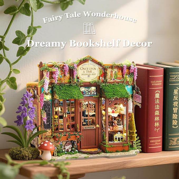 Miniature House Kit, Dollhouse Kit, Miniature Kit, DIY Mini House Building Kit for Adult Teen, Fairy Tale Wonderhouse Dollhouse Shop