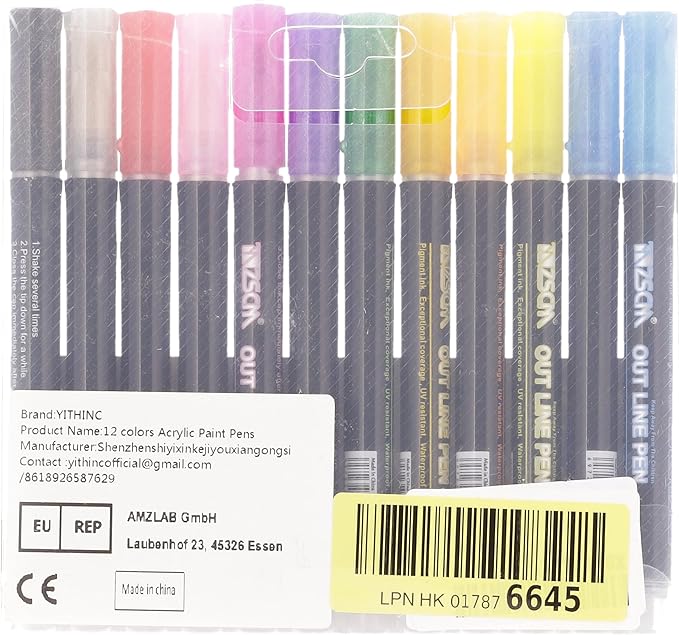 Outline Shimmer Markers, Christmas Stocking Stuffers for Tween Teen Girls Gifts Trendy Stuff, 12 Glitter Metallic Gel Pens Coloring, Arts Crafts Supplies Kits for Kids Boys Ages 4, 6, 8, 10, 12