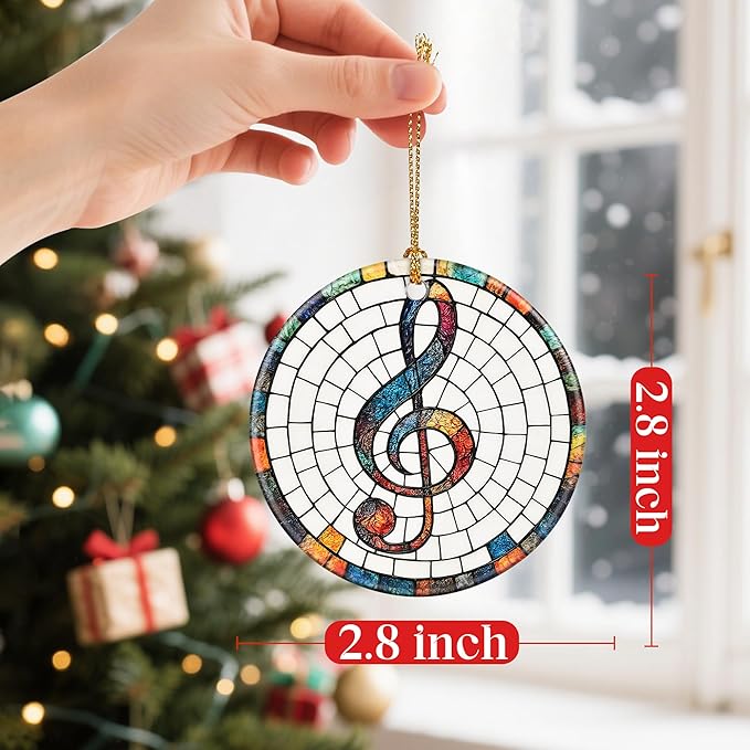 Musical Christmas Ornaments: Christmas Tree Ornaments, Holiday Decor for Musicians, Stocking Stuffers, Gift Ideas, Musician Gift, Music Teacher Gifts, Singer Gifts