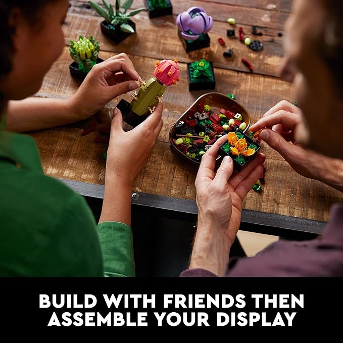 LEGO Botanicals Succulents - Artificial Indoor Plant Building Set for Home, Kitchen, Desk Decor Adults Ages 18+ - Gift for Graduation - 10309