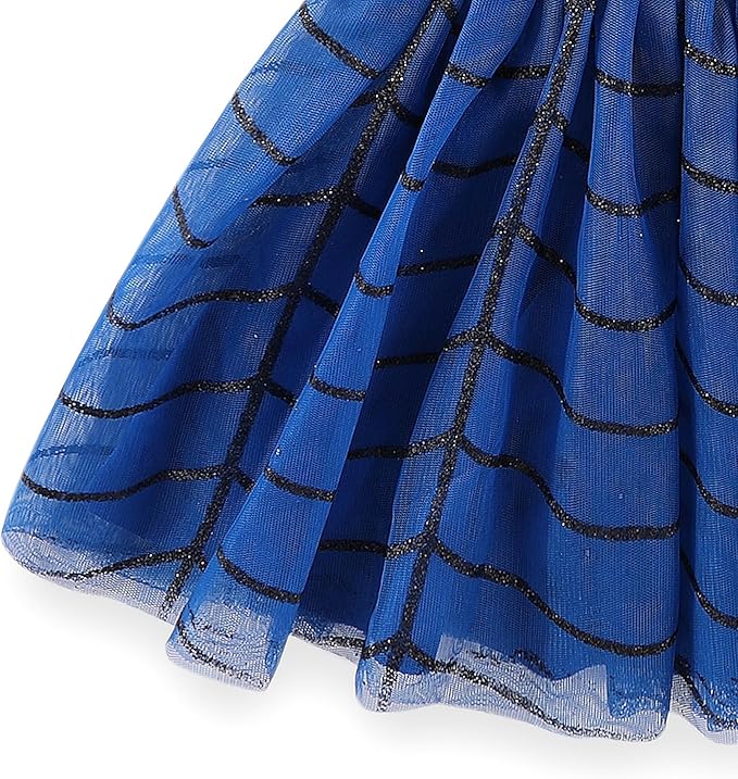 Marvel Spider-Man Girls Hooded Tulle Cosplay Dress for Toddler and Big Kids