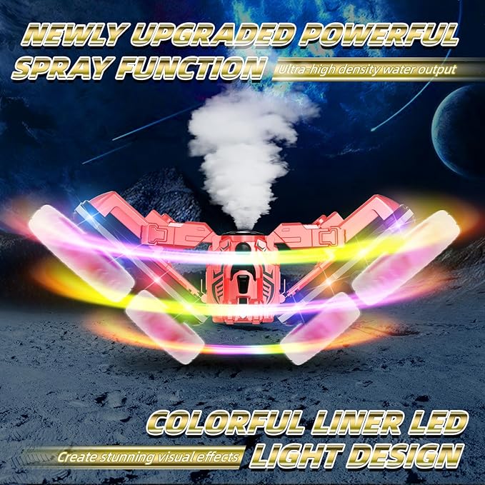 360Rotating 4WD RC Stunt Car with Cool Lights, RC Drift Car for Kids Toys for Boys Girls Age 4-13