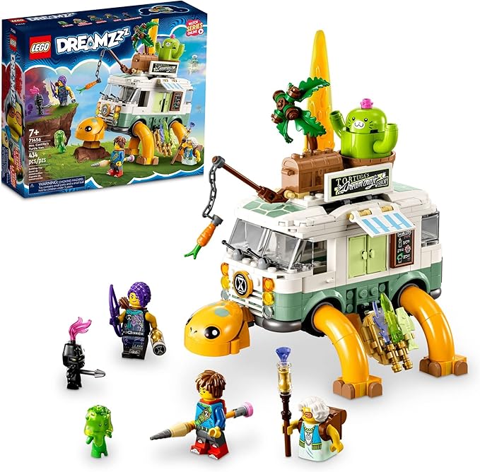 LEGO DREAMZzz Mrs. Castillo’s Turtle Van 71456, 2 in 1 Building Toy and Vehicle Playset with Party Mode or Flying Submarine Mode, Makes a Great Gift Idea for 7 Year Old Kids, Boys, and Girls