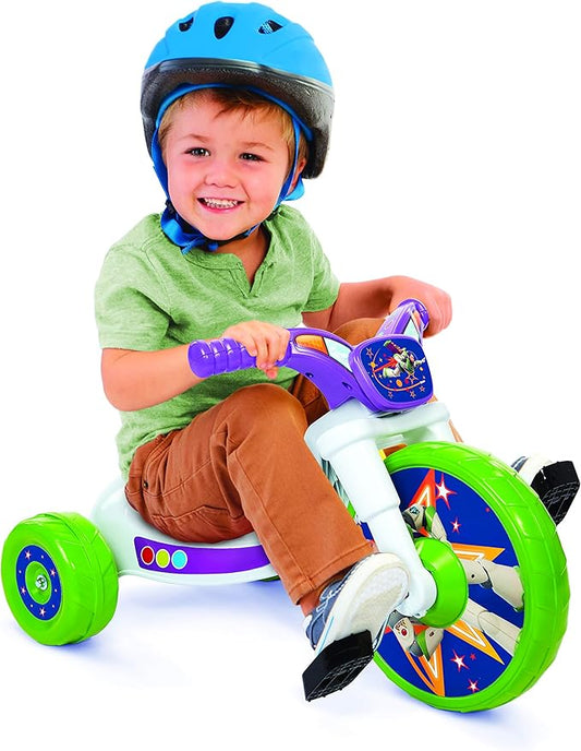 Fly Wheels Disney Toy Story Ride-On 10" Tricycle with Sounds - Toddler Bike Trike, Ages 18-36M, for Kids 33”-35” Tall - 35 lbs. Weight Limit
