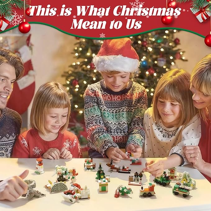 2025 Advent Calendar Building Set, Christmas Buiding Blocks for Kids, 24 Days Countdown Buiding Sets Christmas Toys for Kids