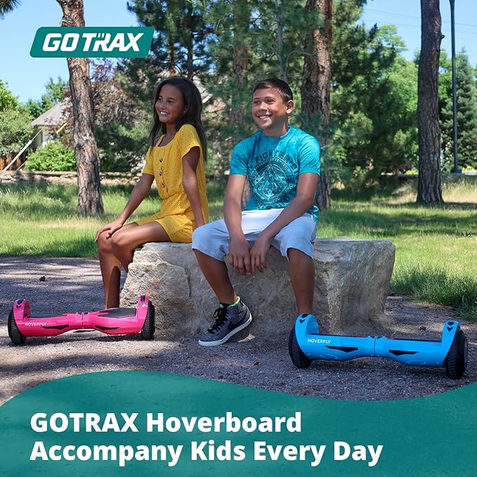 Gotrax Hoverboard with 6.5" LED Solid/Offroad Tires, Max 5/6 Miles Range, 6.2mph Power by Dual Brushless Motor, UL2272 Certified and 65.52Wh/93.6Wh Battery Self Balancing Scooter for 44-176lbs
