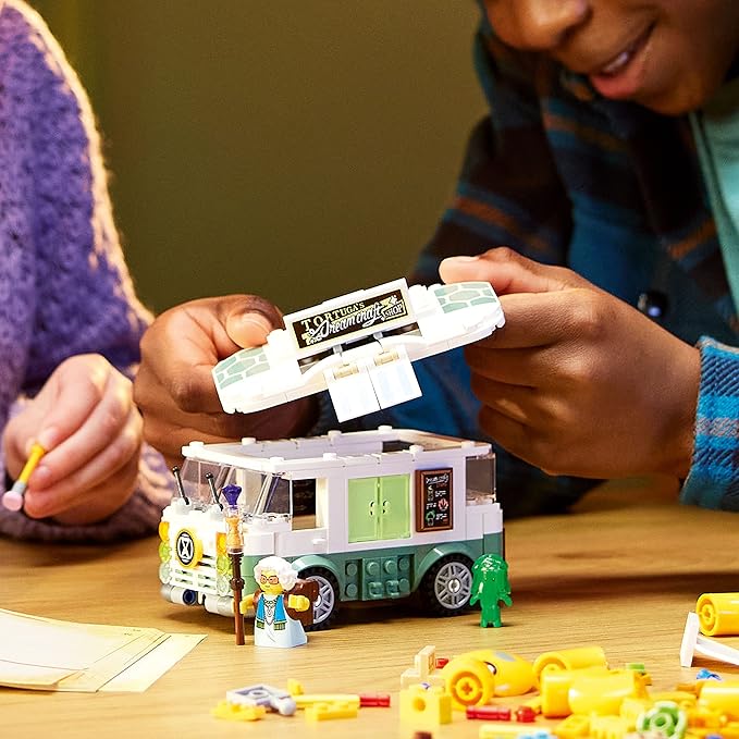 LEGO DREAMZzz Mrs. Castillo’s Turtle Van 71456, 2 in 1 Building Toy and Vehicle Playset with Party Mode or Flying Submarine Mode, Makes a Great Gift Idea for 7 Year Old Kids, Boys, and Girls