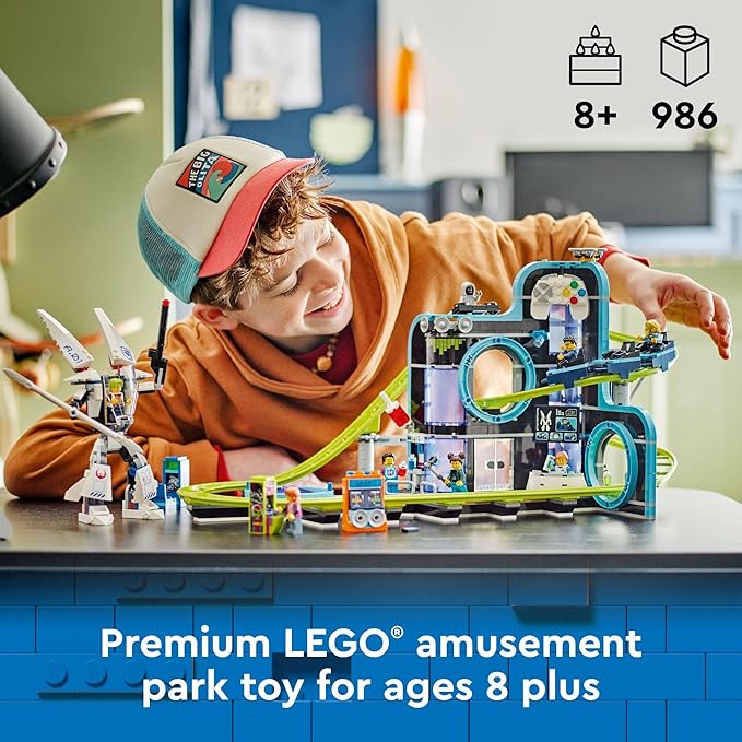 LEGO City Robot World Roller Coaster Building Set - Kids Engineering Toy with Posable Mech Suit for Boys & Girls, Ages 8+ - Gift Ideas for Birthdays - 60421