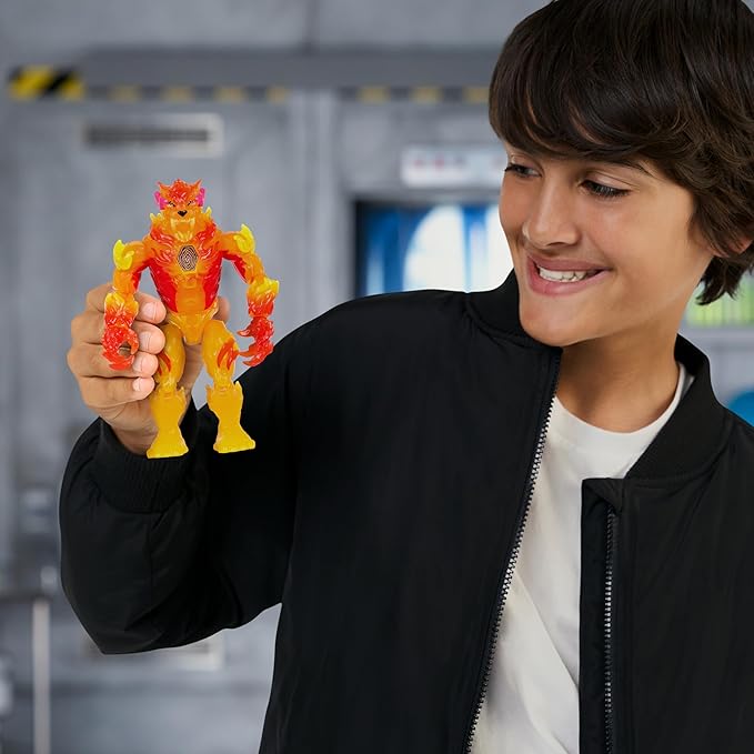 MRBEAST LAB Hyper Fusion Mutators, Experiment & Create The Fire Panther, Add Mutation Fluid, Press The Fingerprint Scanner & Reveal The Panther, Over 20 Points of Articulation, Collect All 3